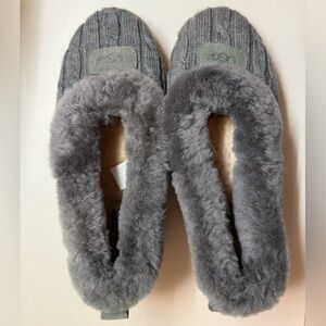 NWOT UGG Rylan Charcoal Knit Slippers, Size 9
